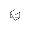 Hexagon logo shape, black outline drawing