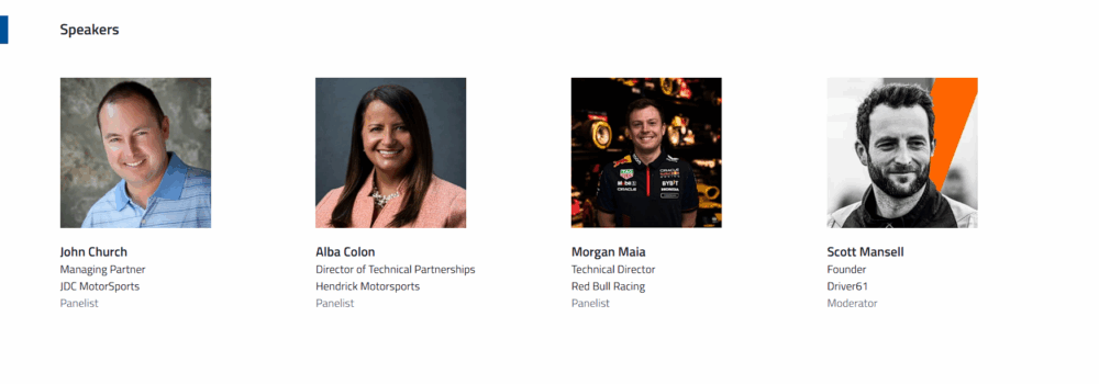 Innovation at speed panel participants
